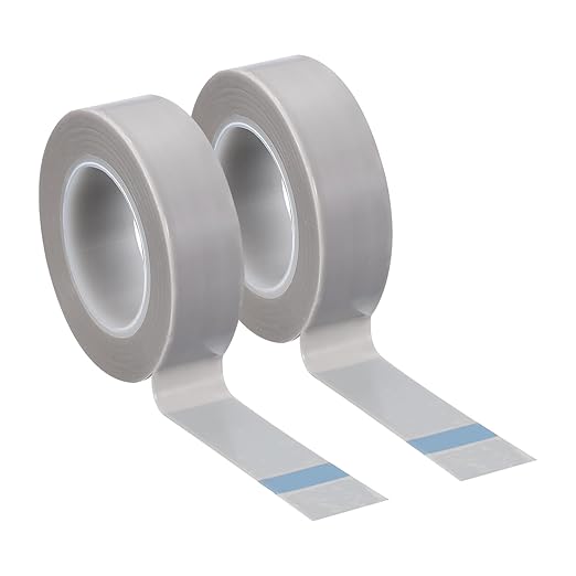 PATIKIL 3/4" x 33ft Heat Resistant Tape, High Temperature Tape PTFE Adhesive High Heat Tape Waterproof Smooth Surface for Vacuum Sealer Machine Insulation Protection, 0.18mm Thick, 2PCS