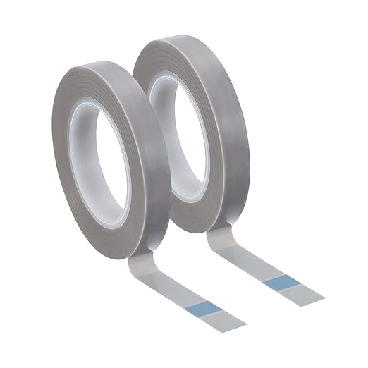 PATIKIL 0.4" x 33ft Heat Resistant Tape, High Temperature Tape PTFE Adhesive High Heat Tape Waterproof Smooth Surface for Vacuum Sealer Machine Insulation Protection, 0.18mm Thick, 2PCS