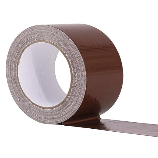 Duct Tape Dark Brown 3 Inches x 30 Yards, No Residue, Waterproof, Tear by Hand, Heavy Duty, Strong Adhesive Brown Duct Tape for Repairs, Industrial, Professional Use