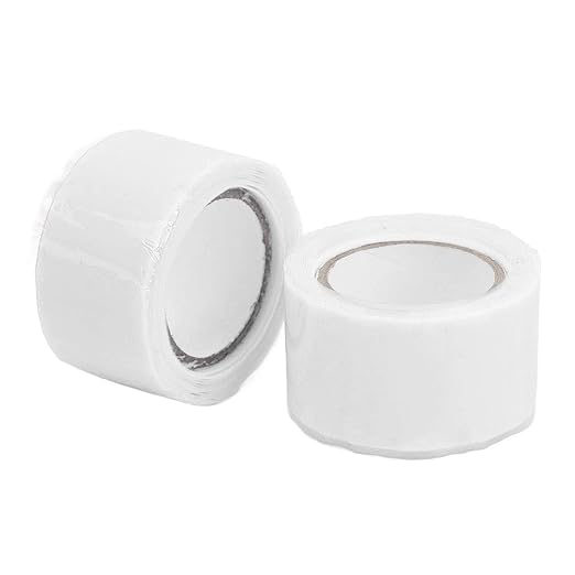Self Fusing Silicone Tape, Waterproof Insulation Adhesive Tape, 2 Rolls 1.5m x 2.5cm - Heat, Easy Tear, Durable Pipe and Hose Repair Solution (White)