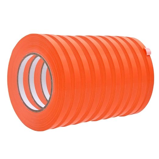 WOD Orange Produce Poly Bag Sealing Tape, 1/2 inch x 180 yds. (Pack of 10) for Packaging and Sealing of Meat, Gifts, or Ice Bags BSTC24PVC