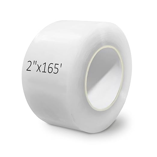 Greenhouse Repair Tape, 6 mil 2" x 165' Greenhouse Tape, Heavy Duty UV Resistant Clear Greenhouse Sheeting Coverings Film Tape for Seaming and Sealing (2" x 165')