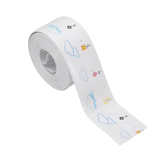 PATIKIL Caulk Tape Waterproof Self Adhesive, PVC Toilet Caulking Sealant Strip Bathtub Caulk Sealing Strip Tape for Bathroom Kitchen Countertop, Spring Flowers (1.5 Inch x 16.4 Ft)