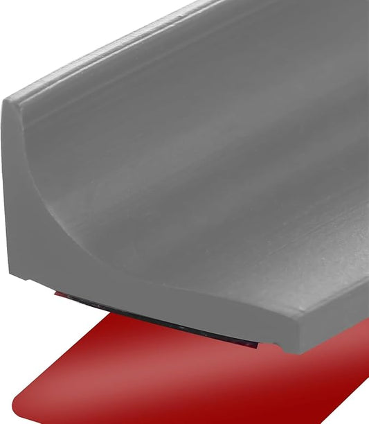78 Inch Shower Threshold Water Dam, Silicone Barrier Shower Door Bottom Seal Strip, Self Adhesive Waterproof Barrier, for Kitchen Countertop Sink, Cooktop, Bathroom (Grey)