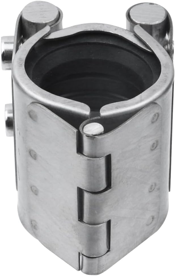 1 Pcs DN32 Pipe Repair Clamp 304 Stainless Steel Leak Sealer for 3/5 Inch Inner Diameter, Pipe Connectors for Plastic and Metal Pipes Use in Pipeline Repair, 3/5 Inch