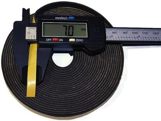 ACCORDION BELLOWS REPAIR SEAL TAPE ROLL ITALIAN MADE SELF ADHESIVE 16 FEET ROLL SIZE: (7MM WIDE X 2MM THICKNESS)