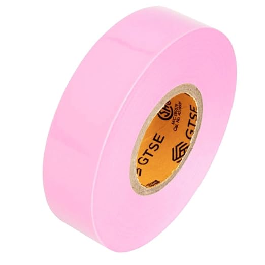 GTSE Pink Electrical Tape, 10 Rolls – Waterproof, Industrial Grade Vinyl, 3/4 in x 66ft– Strong Self-Adhesive PVC Electric Tape for Wire Insulation, 7 Mil, 600V – UL/CSA Listed