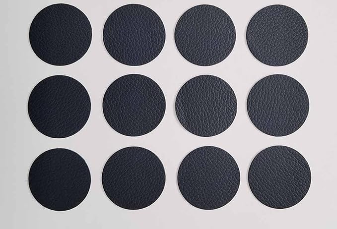 Round Leather Repair Patch for Furniture, Tape Self Adhesive for Couches Car Seat Sofa Jackets Handbags (OneSize,Navyblue)