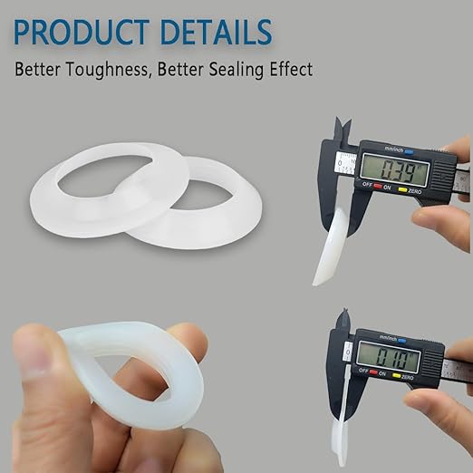 Drainage Seal,Universal Basin Drain Gasket,Thickened Silicone Sealing Ring,Seal Ring Replacement Parts for Bathroom Sink Drain Stopper，Includes Top and Bottom Washers Seals (Transparent-3Sets)