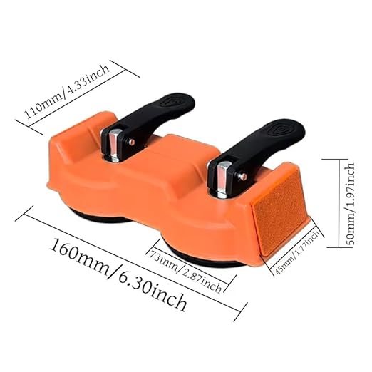 Dual Suction Cup Floor Gap Fix Tool - 15° Angled Double-Sided Strike Laminate Flooring Repair Kit with 10 Pads, Heavy Duty Plank Puller for Hardwood Vinyl Floor Installation Tool