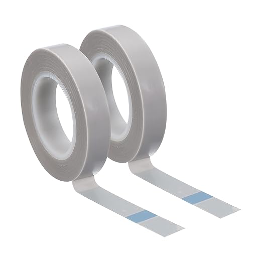 PATIKIL 0.5" x 33ft Heat Resistant Tape, High Temperature Tape PTFE Adhesive High Heat Tape Waterproof Smooth Surface for Vacuum Sealer Machine Insulation Protection, 0.18mm Thick, 2PCS
