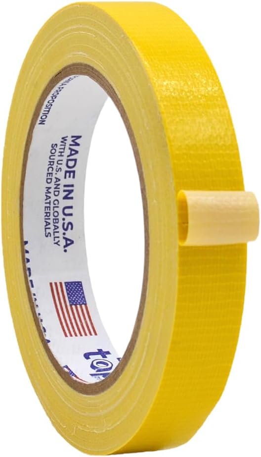 WOD DTC10 Advanced Strength Industrial Grade Yellow Duct Tape, 3/4 inch x 60 ft. Waterproof, UV Resistant For Crafts & Home Improvement