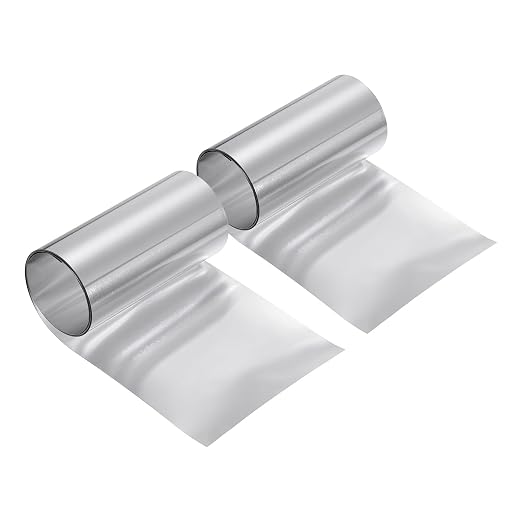 uxcell 2Pcs Aluminum Flashing Roll, 3in x 3.3ft Metal Roof Panels 0.05mm Waterproof Aluminum Sheet Roll for House Repair, Roof Flashing, Sealing Windows Doors, DIY Projects
