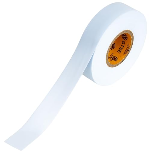 GTSE White Electrical Tape, 1 Roll – Waterproof, Industrial Grade Vinyl, 3/4 in x 66ft– Strong Self-Adhesive PVC Electric Tape for Wire Insulation, 7 Mil, 600V – UL/CSA Listed