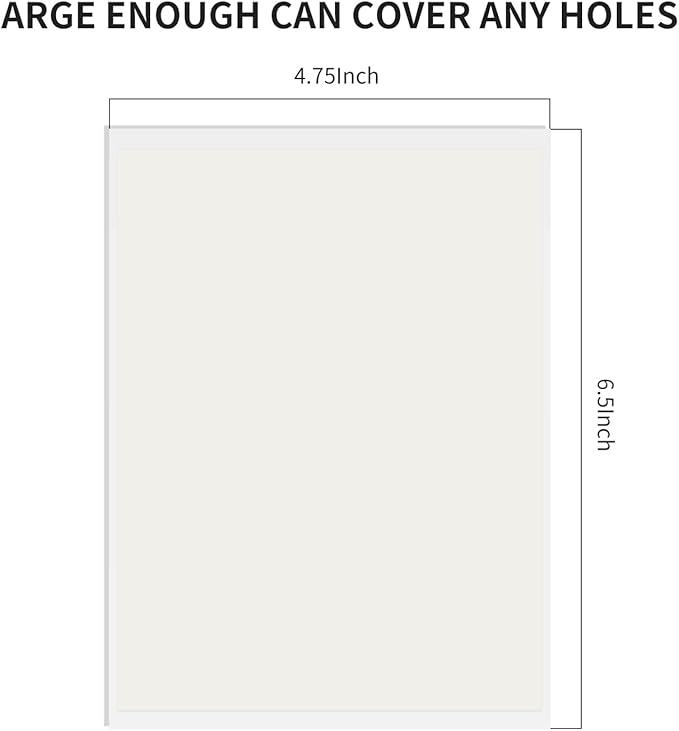 Vinyl Siding Repair Kit, White Durable Self-Adhesive Vinyl Siding Patch Cut to Fit Freestyle Cover Any Cracks, Holes, or Blemishes on PVC Fence Repair Kit(6 Pack)