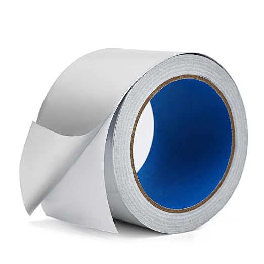 Aluminum Foil Duct Tape Heavy Duty 3.9 Mil, 3 Inch X 22 YD, Insulation Heat Resistant High Temperature Sealing and Patching for HVAC, Dryer Vent Hose, Air Vents, Exhaust Pipe, Metal Repair