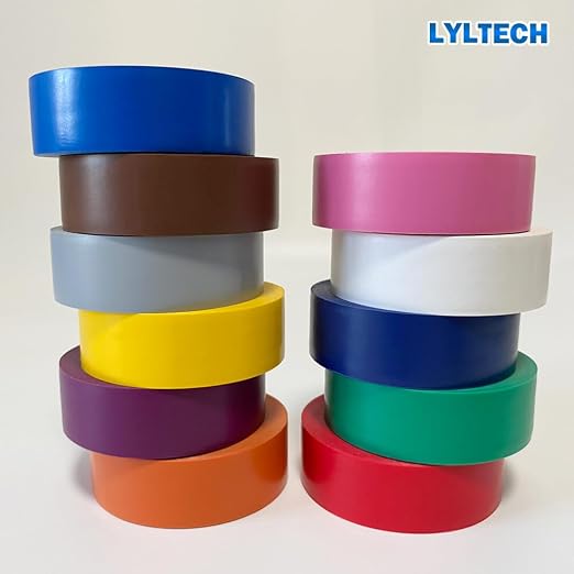 LYLTECH Matte Rainbow Electrical Tape 11 Colors 3/4in x 30ft Waterproof | Matte surface design, strong adhesive, durable & easy wrap insulating tape for electrical wire insulation and repair
