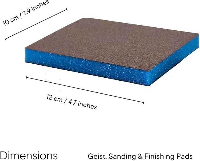 Geist. Double Sided Sanding & Finishing Pads | for use on Leather, Alcantara, Vinyl, Wood, Paints, fillers and Plastic Materials |  to Smooth and Prepare Surfaces | Pack of 2