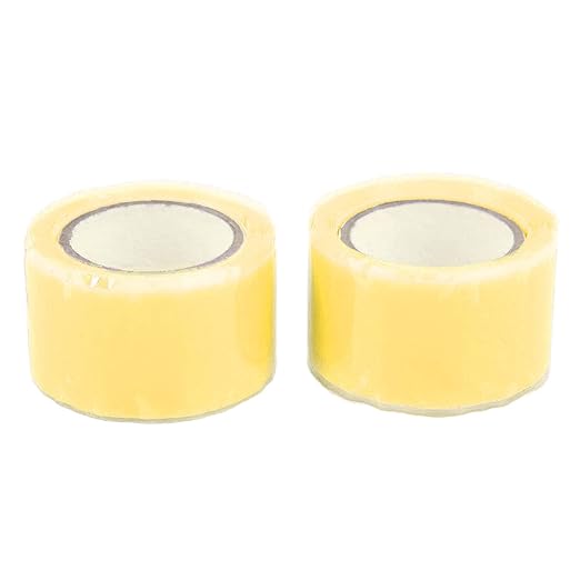 Self Fusing Silicone Tape, Waterproof Insulation Adhesive Tape, 2 Rolls 1.5m x 2.5cm - Heat, Easy Tear, Durable Pipe and Hose Repair Solution (Yellow)
