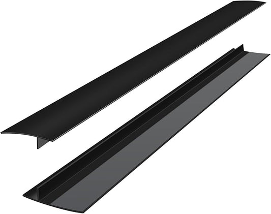 SEVCHY Silicone Stove Gap Covers (2 pack), Oven Gap Filler, Heat Resistant Stove Gap Filler, Seal Gap between Stovetop and Counter, Easy Clean (30 inch, Black)