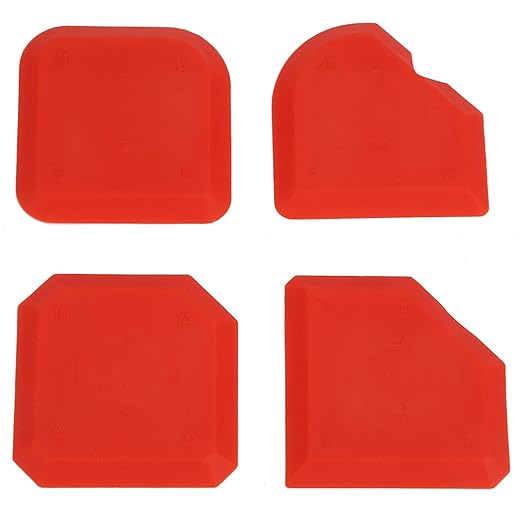 Caulk Scraper 4Pcs Sealant Remover Tool Kit for Glass and Grout Caulking Removal Silicone Cleaner