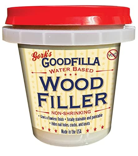 Goodfilla White Oak, 8 oz, Wood and Grain Filler, Stainable, Tintable, Sandable, Zero Waste, Non-Toxic, USA Made