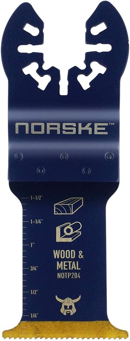 Norske Tools NOTP204 1-1/4 inch Metal Flush Cut Titanium Oscillating Multi Tool Accessory Blade