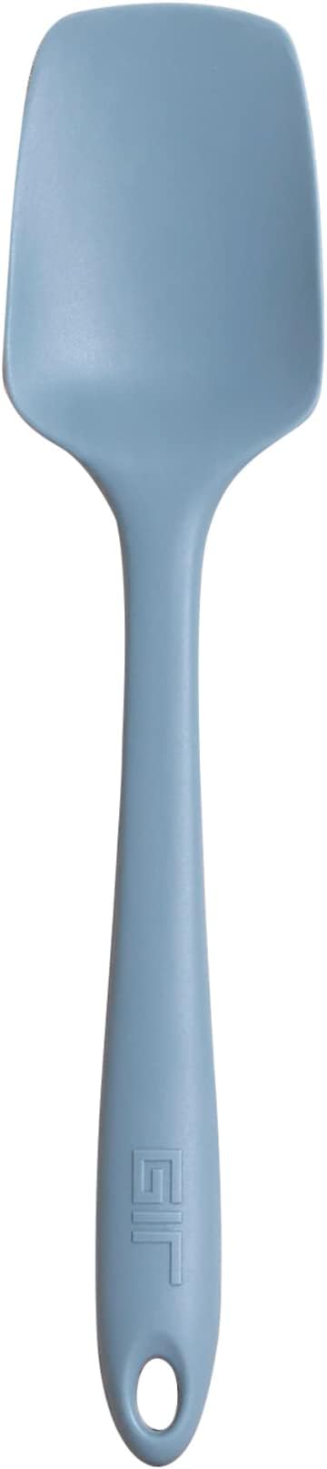 GIR: Get It Right Mini Spoonula Silicone Spatula - 8-Inch Slate - Heat-Resistant Up to 425°F - Non-Stick Seamless Food Grade Silicone - Scraper for Mixing, Baking & Serving