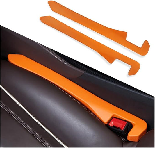 IHOTDER Super Flexible Car Seat Gap Filler,Durable Car Organizer Between Seats for Tightly Filling Seat Gaps,Universal CCar Side Seat Gap Filler CCar Accessories for Women & Men (Orange/2PCS)…