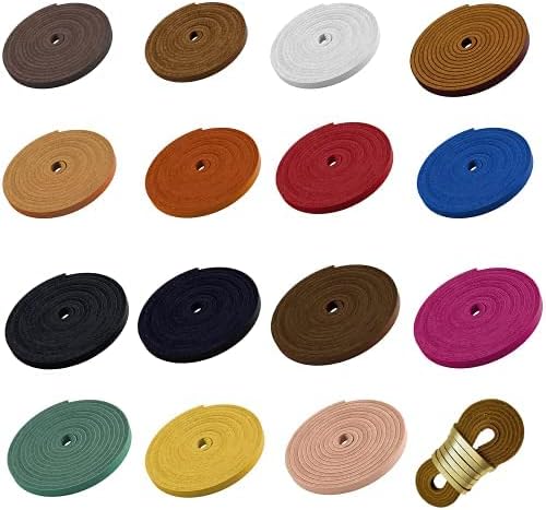 TOFL Genuine Leather Strap | Top Grain Cowhide Strip – Natural (4 Pack) | 72" L x 5/8" W x 1/16" Thick | Suede Backing | Leather Craft Supplies | Leatherworking & DIY Repair Projects | 4-5 oz