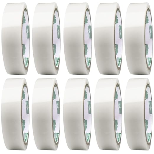 BookGuard 1 Inch Bookbinding Tape, Book Tape and Book Repair Tape with Acid Free Tape and Archival Book Repair Tape, Clear, 15 Yard Roll - Case of 10