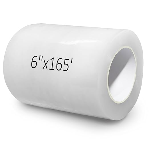 Greenhouse Repair Tape, 6 mil 6" x 165' Greenhouse Tape, Heavy Duty UV Resistant Clear Greenhouse Sheeting Coverings Film Tape for Seaming and Sealing (6" x 165')