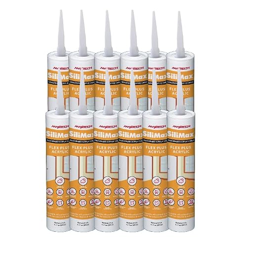 Flex Plus Silicone Caulk – Siliconized Acrylic Latex Caulk – Interior/Exterior Paintable Caulk, Crack-Resistant with Silicone – White 9.5 fl oz (12-Pack, 12, Count)