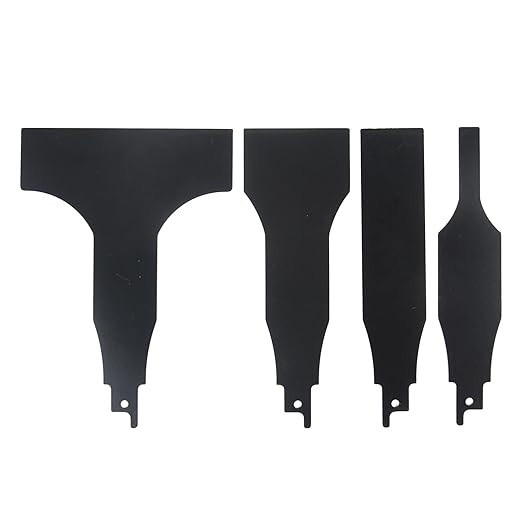 4PCS 2/5-4inch HCS reciprocating Saw Blade Saber Shovel Length Cleaning Tool for Removing Tile Grout Glue Gaps, etc.……