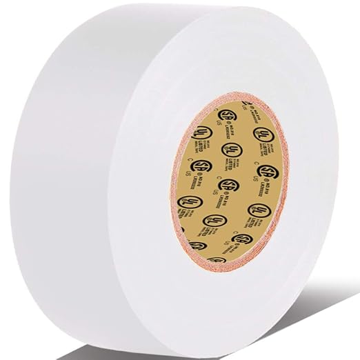 LYLTECH White Electrical Tape 3/4in x 66ft 7mil 600V UL CSA Certified | Waterproof flame retardant strong adhesive, working temp 14℉-176℉, insulation tape for wiring repair