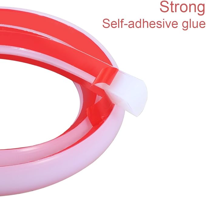 3/4 Inch Flexible Quarter Round Molding, 4.9Ft Trim Molding with Self Adhesive for Wall Tile Edge Floor Corner, Staircase Cabinet Tub (Transparent)