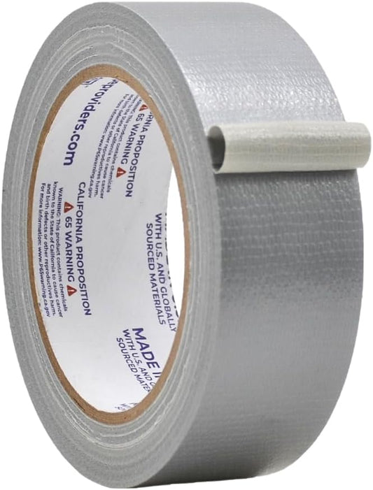 WOD DTC10 Advanced Strength Industrial Grade Silver (Gray) Duct Tape, 1.5 inch x 60 ft. Waterproof, UV Resistant For Crafts & Home Improvement