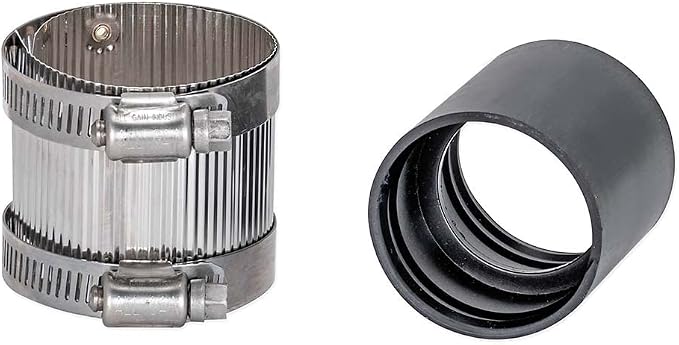 Eastman 1-1/2 Inch No-Hub Coupling with Stainless Steel Clamps, 43401