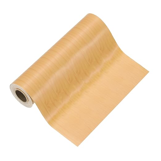 PATIKIL Wood Grain Tape 12" x 32 ft, Self-Adhesive Wood Texture Repair Tape Realistic Wooden Effect Patch for Furniture Cabinets Floor Walls, Cherry