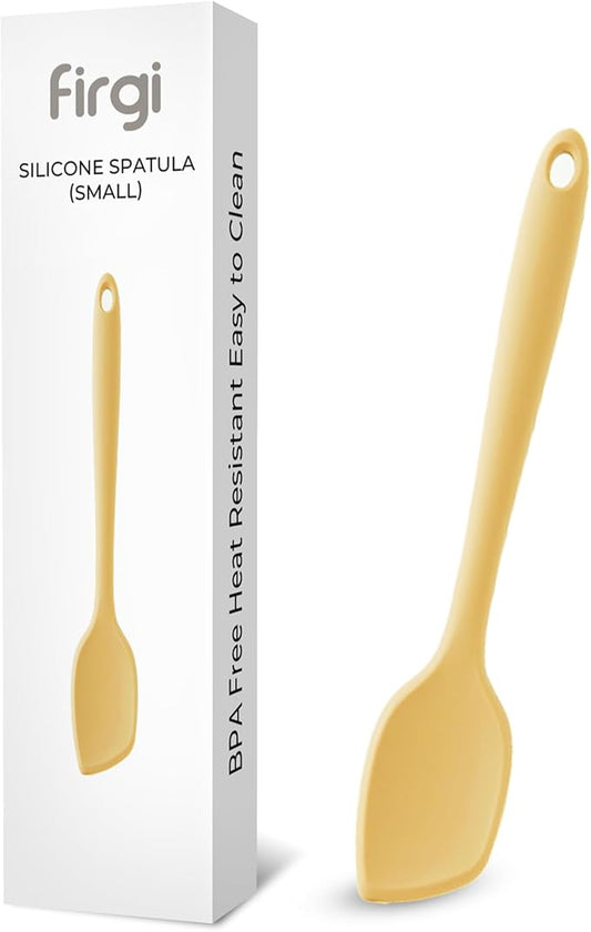 Platinum Silicone Spatula – BPA Free Silicone Spatula for Cooking – Heat Resistant Cooking Utensils for Non Stick Pans – One-Piece Spoonula for Baking, Mixing & More – Kitchen Scraper 9.3” Yellow