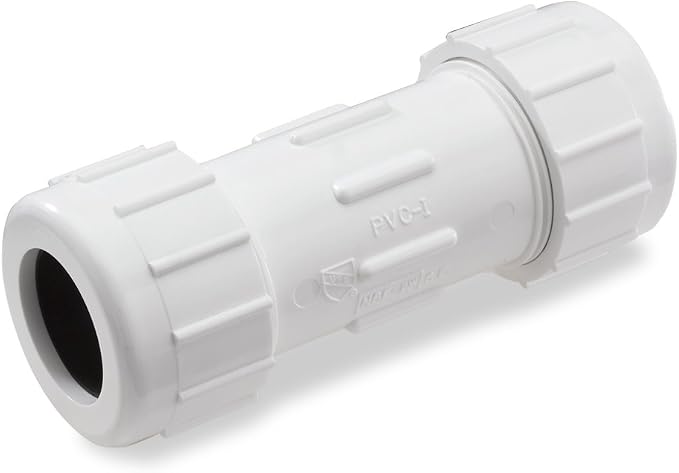 King Brothers Inc. CPC-0750 3/4-Inch Compression PVC Compression Coupling, Gray