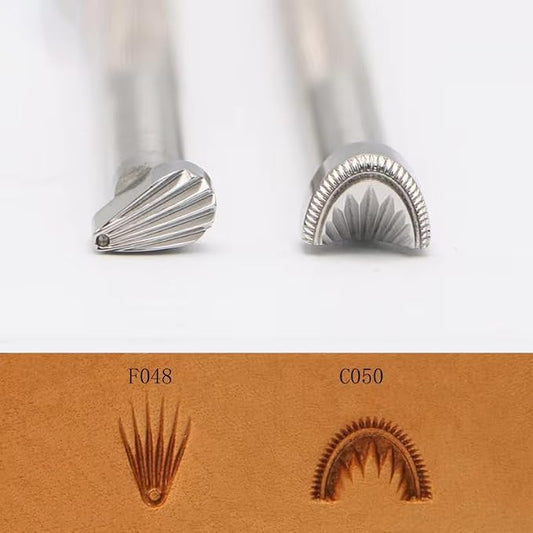 Leather Stamp Tools Stamping Working leathercraft Carving Leather Craft Working Generic Geometrics Seashell Filler (C050)