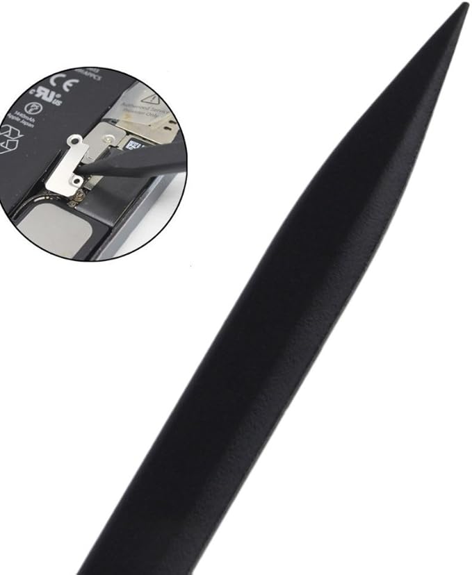 200 Pieces 4.72" Black Stick Non-Abrasive Nylon Plastic Spudger Security Pry Bar for iPhone iPad Mobile Phone Tablet Laptop LCD Screen Opening Repair Tool