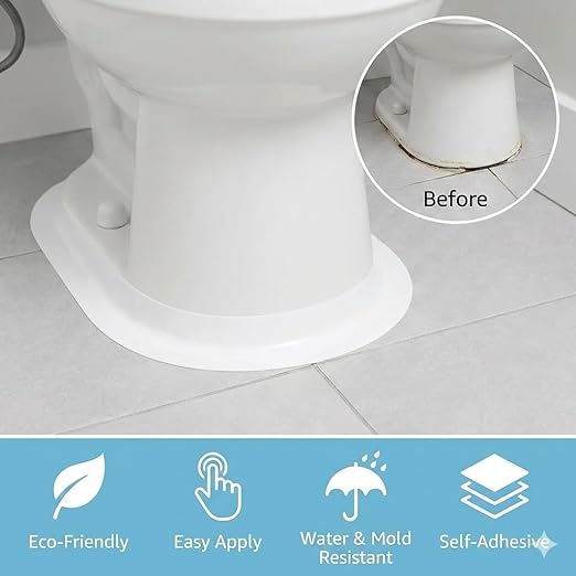 3 Rolls Caulk Tape Self Adhesive Caulk Strip Waterproof,Brown Caulking Sealant Trim for Bathroom, Caulk Sealing Strip for Toilet Sink Edge Protector with Sealing Tool (10.5Ft x 1.5In)