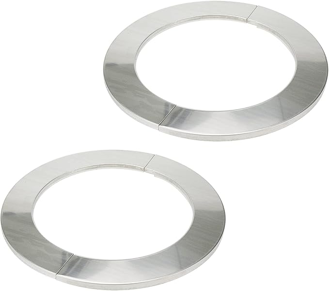 Wall Split Flange, Stainless Steel Round Escutcheon Plate for 4.88"/124mm Diameter Pipe, Pack of 2