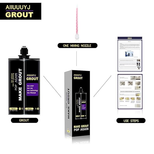 Epoxy Grout Jet Black 13.5 fl oz ｜Water & Stain Resistant & Zero Maintenance｜1:1 Auto-Mix Technology｜24hr Ready-to-Use｜Perfect for Shower Kitchen Pool | 10 Pearl Finishes for Tile & Stone
