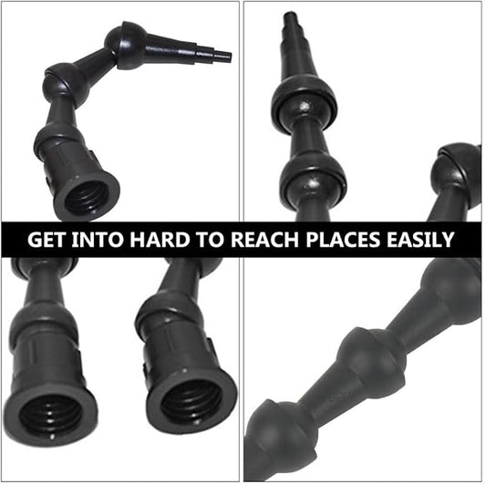 Universal Caulking Nozzle Tip Flexible Bent Caulk Applicator Tool for Corners Bathrooms and Hard to Reach Spaces 4.5In Abs