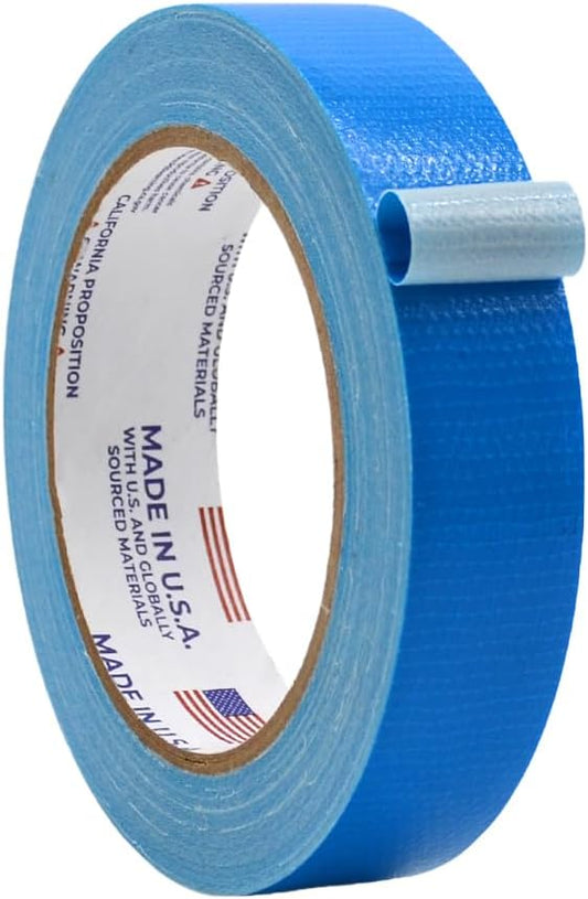 WOD DTC10 Advanced Strength Industrial Grade Sky Blue Duct Tape, 1 inch x 60 ft. Waterproof, UV Resistant For Crafts & Home Improvement