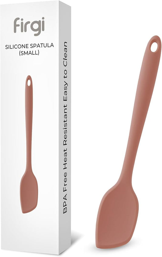 Platinum Silicone Spatula – BPA Free Silicone Spatula for Cooking – Heat Resistant Cooking Utensils for Non Stick Pans – One-Piece Spoonula for Baking, Mixing & More – Kitchen Scraper 9.3” Dry Rose