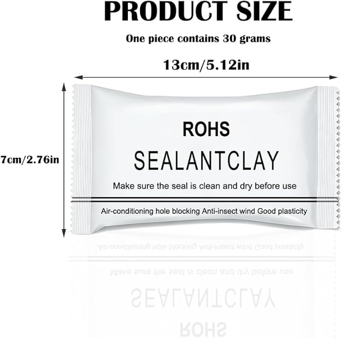 2 Pack Waterproof Sealant Mastic, Sealing Mastic Quick Mending Mud for Air Conditioning Repair, Wall Hole Filler Putty for Wall Holes Repair Sealant Clay